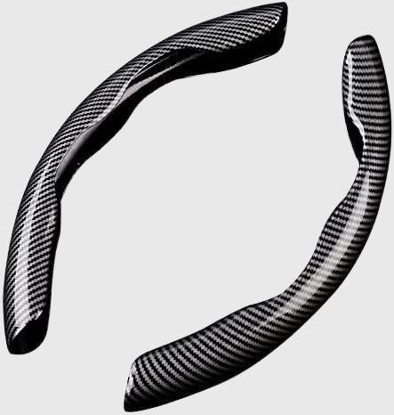 New Carbon Fiber Abs Texture Steering Wheel Grip Cover For Cars
