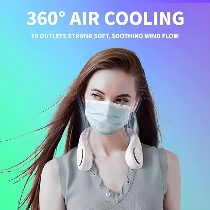 79 Mah Portable Neck Fan With 5200 Outlets