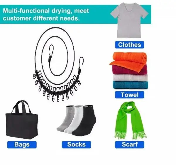 12 Pc Travel Cloths Line