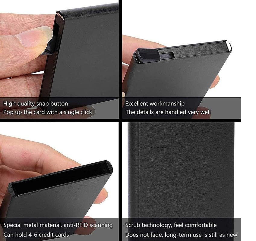 Aluminium Pop-Up Card Holder for Men and Women