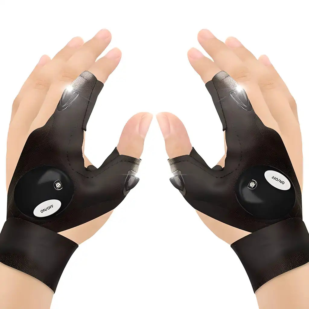 Glovelite-Portable Multi-Functionmagic Strap Thumb Index Finger 1 Gloves With LED Light(Pack Of 1)