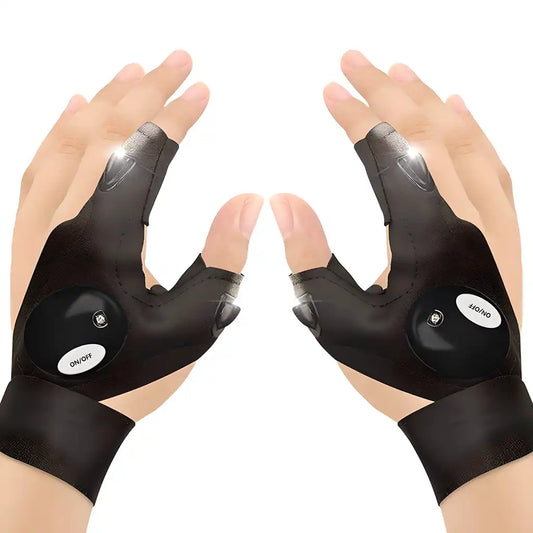 Glovelite-Portable Multi-Functionmagic Strap Thumb Index Finger 1 Gloves With LED Light(Pack Of 1)