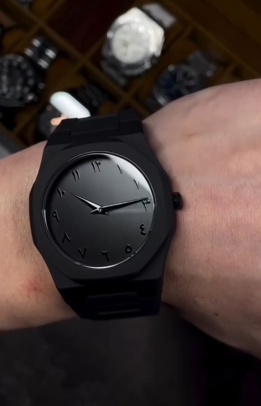 Matte Black Dial With Arabic Numerals